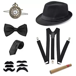 20er Jahre, Mafia Kostüm Herren, Peaky Blinders Kostüm, Gangster Kostüm Karneval - Bild 1 von 7