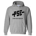 Sweat-shirt homme à capuche gris logo PSE Archery taille S-3XL
