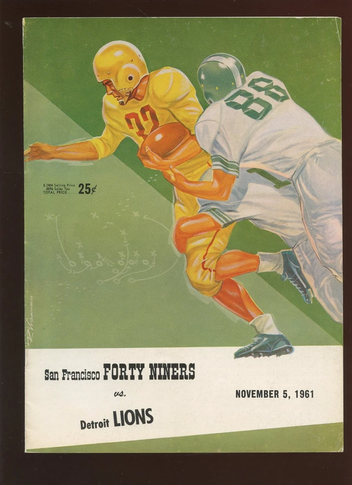 November 19 1961 NFL Program Chicago Bears at San Francisco 49'ers VGEX - Image 1 of 1
