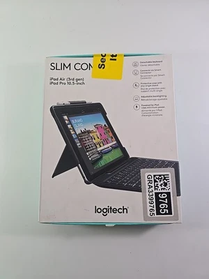 Logitech Slim Combo Case Bluetooth Backlit Keyboard for iPad Pro 10.5 Inch Black - Image 1 of 2