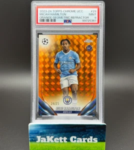 2023-24 Topps Chrome UEFA - Micah Hamilton #29 Orange Geometric Ref PSA 9 /25 RC - Picture 1 of 3