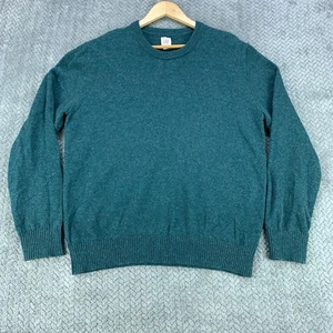 Gap Sweater Men's Large Lead Green Long Sleeve Merino Wool Blend Crew Neck - Picture 1 of 8