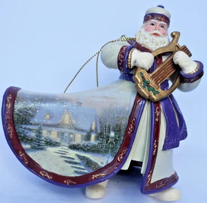 Ashton Drake Ornament Stille Nacht Santa Kinkade Old World Santa 4" - Bild 1 von 1