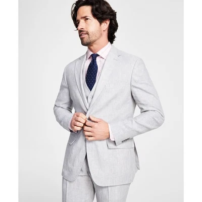 Tommy Hilfiger Abrigo Deportivo Para Hombres 36S Brent Gris Claro Lino Traje Blazer Chaqueta Nuevo con Etiquetas Foto 1 de 4