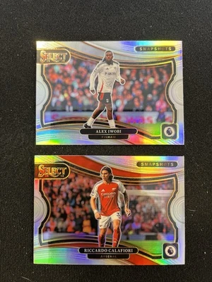 2024-25 Select EPL Snapshots Silver Prizms: Alex Iwobi & Riccardo Calafiori - Image 1 of 2