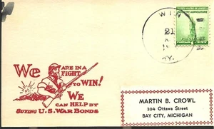 Patriotic Cover We Are In a Fight To Win Post Card Win KY 21 Apr? - Picture 1 of 1