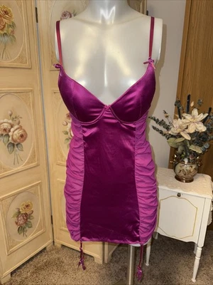 Négligée with garters Dark Magenta  M - Изображение 1 из 4