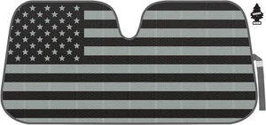For GMC Car Windshield Sun Shade – Foldable USA Flag Reflective 57x27 - Picture 1 of 8