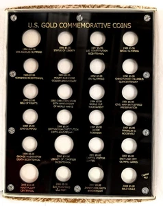 Capital Plastic 8" x 10" U.S. Commemorative Gold Coins 1984-2008 - Black NIB - Picture 1 of 1