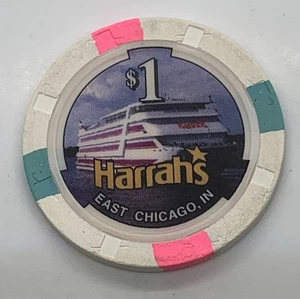 Harrah’s Showboat Marina Casino $1 ficha East Chicago Indiana H&C 1999-2005 - Imagen 1 de 2
