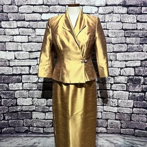 Alex Evenings Gold Jacke & passender Rock Anzug Größe 8P - Bild 1 von 10
