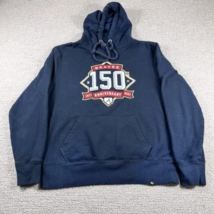47 Brand Atlanta Braves 150th Anniversary Hoodie Blue Men’s Size Medium - Picture 1 of 7