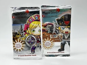 MapleStory Trading Card Game (1) 9 Card Booster Pack x2 - Brand New Sealed 2007 - Picture 1 of 2