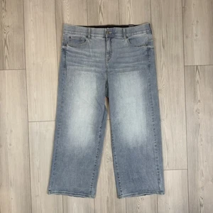 Neu mit Etikett Torrid 20S 20 KURZE superweiche hoch geschnittene Jeans weites Bein Stretch - Bild 1 von 13