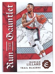 Blazers Damian Lillard 2016-17 Panini Excalibur Run the Gauntlet Portland Trail - Imagen 1 de 2