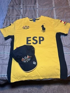 Rare Deal-Spain Ralph Lauren Shirt And Matching Hat XL 18-20 Boys Men S Limited - Picture 1 of 9