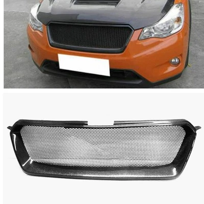 Parrilla de parachoques central delantero de fibra de carbono para Subaru XV 2011-16 Foto 1 de 4