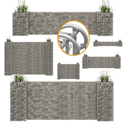 Gabione Steingabionen Steinkorb Wandrahtkorb Draht Mauer 40-200x260x40cm Gabione - Bild 1 von 4