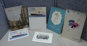 Postales Cunard Line 1959 lista de pasajeros 20 de junio de 1958 RMS Sylvania menús RPPC - Imagen 1 de 5