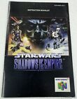 Star Wars: Shadows of the Empire (Nintendo 64, 1996) Instruction Booklet ONLY