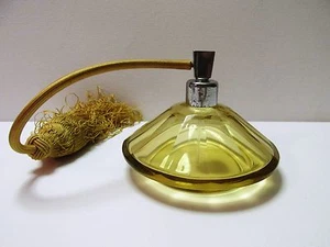 MOSER Vintage Bohemian Cut Glas PARFUMFLAKON ZERSTÄUBER Art Deco Glas Dauber - Bild 1 von 7