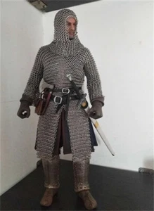 1/6 Krieger Ritter Legierung Körper Kette Metalle Rüstung Modell für 12" Soldat Figur - Bild 1 von 15
