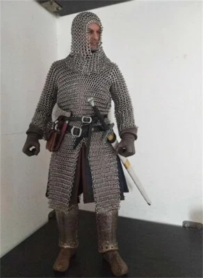 1/6 Caballero Guerrero Aleación Cuerpo Cadena Metales Armadura Modelo para Figura Soldado 12" Foto 1 de 4