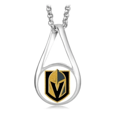 Colar pingente corrente prata feminino Vegas Golden Knights presente hóquei D28 - Imagem 1 de 4