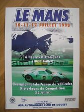 Affiche  LE MANS 1998   6 HEURES HISTORIQUES  FORD GT 40