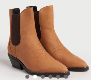 Superdry Suede Leather Cowboy Western Boots bNWT 6 RRP 99.99£ - Picture 1 of 8