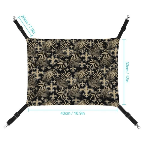 New Orleans Saints Portable Travel Pet Hammock Cat Hanging Bed Hammock Mat Cover
