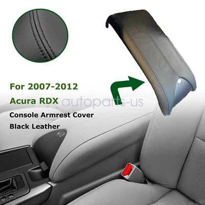 For 2007-12 Acura RDX Leather Center Console Lid Armrest Replacement Cover Black - Image 1 of 4