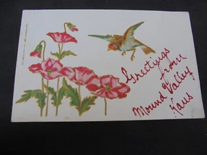 1907 Embossed Postcard Greetings From Mound Valley, Kansas Pub. by The Rose Co. - Bild 1 von 2