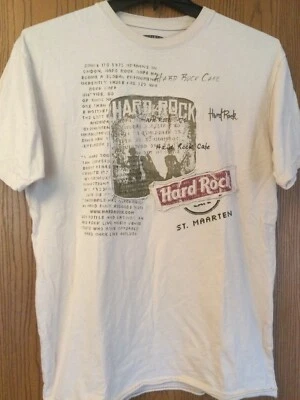 Hard Rock Cafe - St. Marrtn - Cream Color Shirt - L - Image 1 of 3