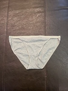 Vintage Ralph Lauren Panty Size Large Style 9985 Gray Cotton G-string HI-CUT - Picture 1 of 9