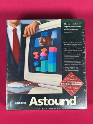 Gold Disk ASTOUND Multimedia Presentation Macintosh System 6.0.8/7 NEW *SEALED!* - Image 1 of 2