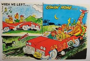 Postcard Comic Petley When We Left Comin' Home 1959 C57AC Humor Vintage E1B - Picture 1 of 2