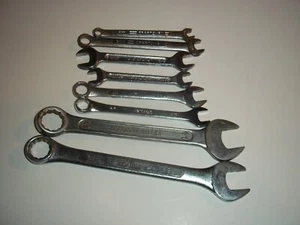 LOT OF 8  METRIC AND INCH END WRENCHES - Picture 1 of 10