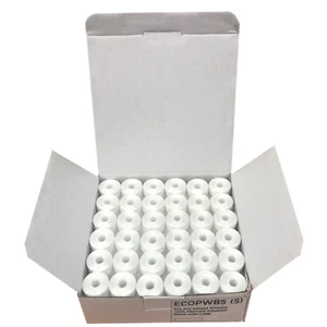 Pre-Wound Bobbins L Embroidery Bobbin Thread, Brother, Happy, Ricoma WHITE Black - Picture 1 of 7