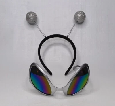 Diadema y gafas de sol con antena alienígena para niños accesorios de disfraz de Halloween Foto 1 de 4
