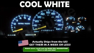 Dash Cluster LED Light Bulbs Kit Cool White Fits 95-98 Chevy GMC Silverado Truck - Image 1 of 2