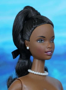 Modified Ponytail Barbie AA Romantic Black Twist Updo Nude TnT Asha Dbox4 OOAK - Picture 1 of 18