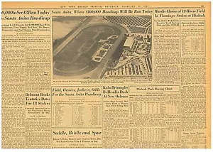 Seabiscuit Santa Anita Handicap Will Be Run Today 18 Horses Feb 27 1937 B1 - Picture 1 of 2