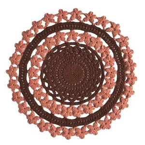 Crochet Top Cover, Round Handmade Doily, Table Cotton Cloth Home Decor, Women UK - Picture 1 of 8