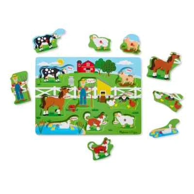 MELISSA AND DOUG Old Macdonald's Farm Sound Puzzle (8 Piece) - Melissa & Doug