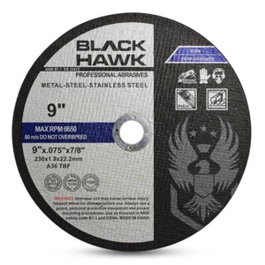 50 Pack 9"x.075"x7/8" Cut-off Wheel - Metal & Stainless Steel Cutting Discs - Picture 1 of 5