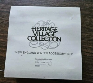 Dept 56 Heritage Village Accessories New England Winter Set 5 Piece 6532-3 - Picture 1 of 8