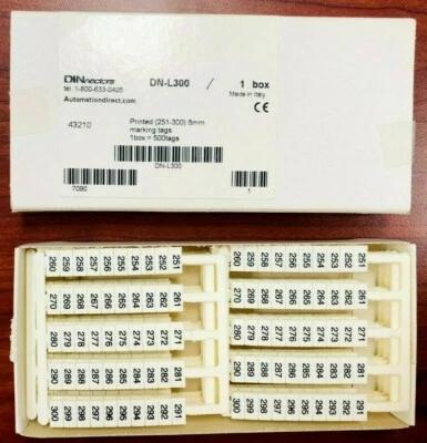Dinnector directo de automatización DN-L300, etiquetas de marcado impresas (251-300) (600 en total)  Foto 1 de 4