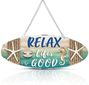 Hanging Sea Decorations Starfish Wall Decor Beach Theme Wall Decor Plaque Sign - Picture 1 of 3