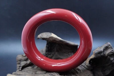 Pulseira TRINA TURK vermelha/rosa robusta larga ousada RESINA serve em um pulso de 7"" - Imagem 1 de 4